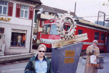 Appenzell railroad cog. Photo by Tom Keating April, 2005